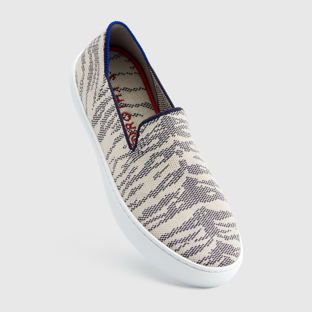 Retired/HTF! Rothy’s The Original Slip-On Sneaker in Marine Tiger 8